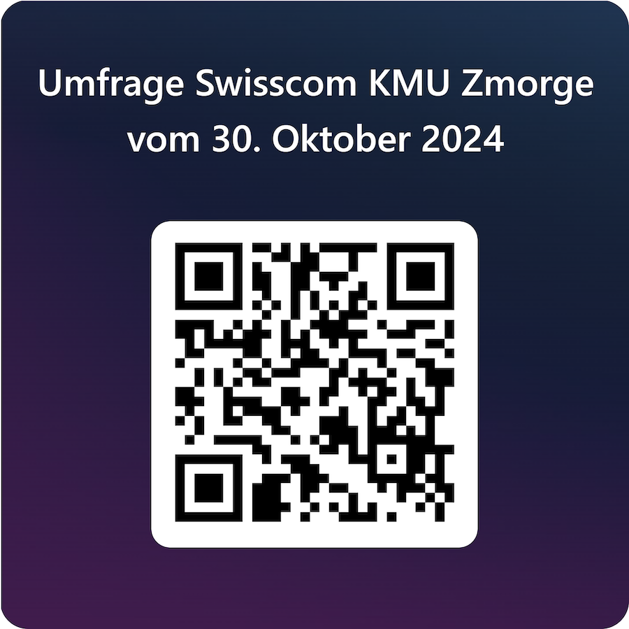 QRCode für Umfrage Swisscom KMU Zmorge