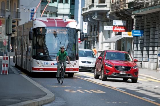 Kanton will keine Bus-/Velospur in der Luzerner Innenstadt